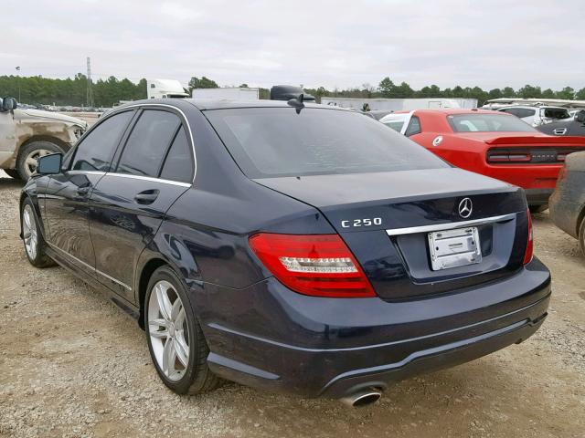 WDDGF4HB8CA655344 - 2012 MERCEDES-BENZ C 250 BLUE photo 3