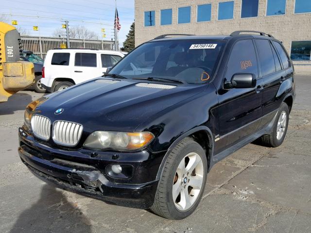 5UXFB53585LV13199 - 2005 BMW X5 4.4I BLACK photo 2