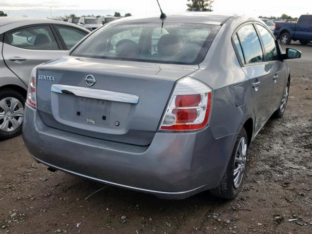 3N1AB6AP8AL661795 - 2010 NISSAN SENTRA 2.0 GRAY photo 4