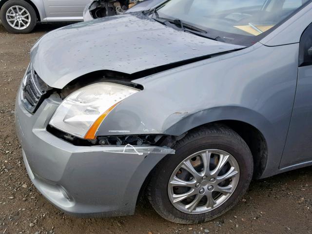 3N1AB6AP8AL661795 - 2010 NISSAN SENTRA 2.0 GRAY photo 9