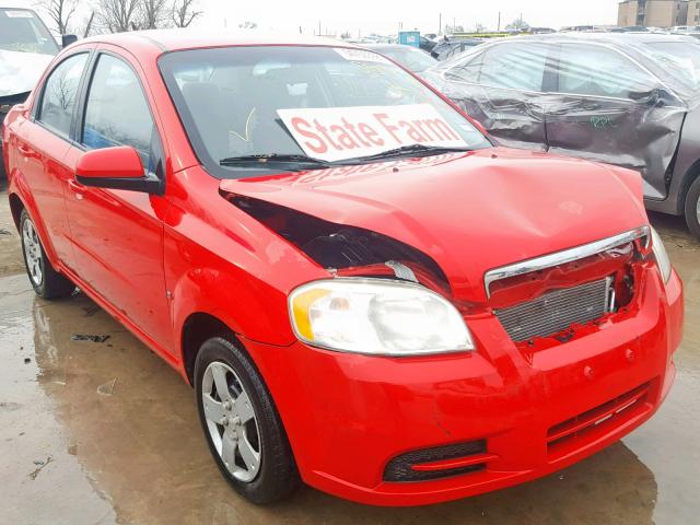 KL1TD56E29B372496 - 2009 CHEVROLET AVEO LS RED photo 1
