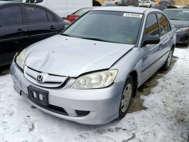 2HGES16305H031793 - 2005 HONDA CIVIC DX V SILVER photo 2