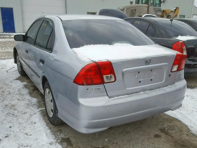 2HGES16305H031793 - 2005 HONDA CIVIC DX V SILVER photo 3