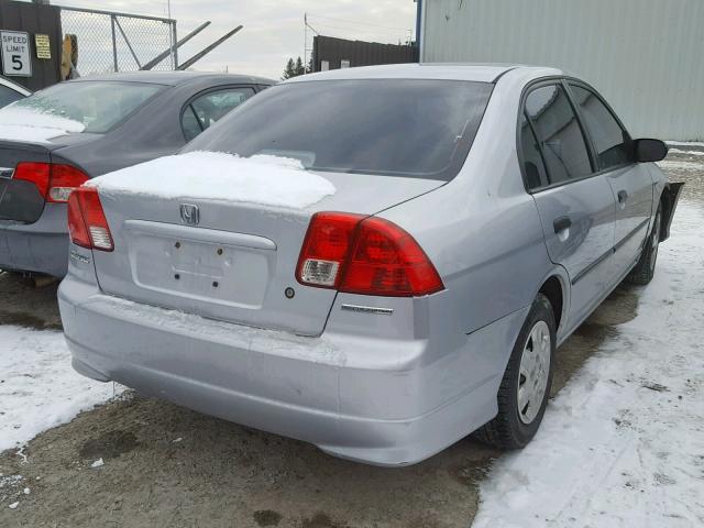 2HGES16305H031793 - 2005 HONDA CIVIC DX V SILVER photo 4