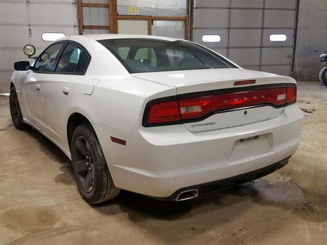 2B3CL1CT1BH540067 - 2011 DODGE CHARGER PO WHITE photo 3