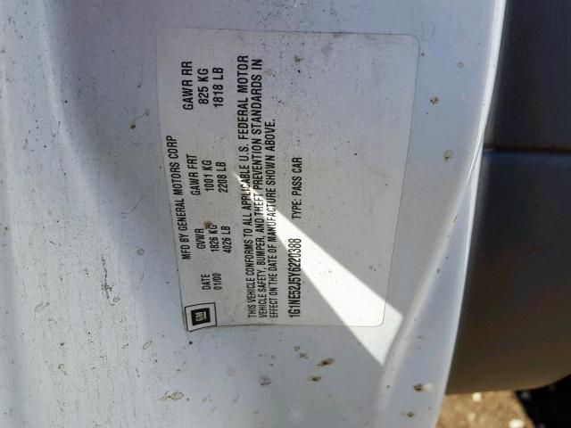 1G1NE52J5Y6220388 - 2000 CHEVROLET MALIBU LS 白色 照片 10