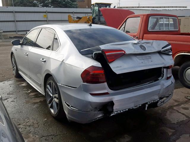1VWDT7A32HC042168 - 2017 VOLKSWAGEN PASSAT R-L SILVER photo 3