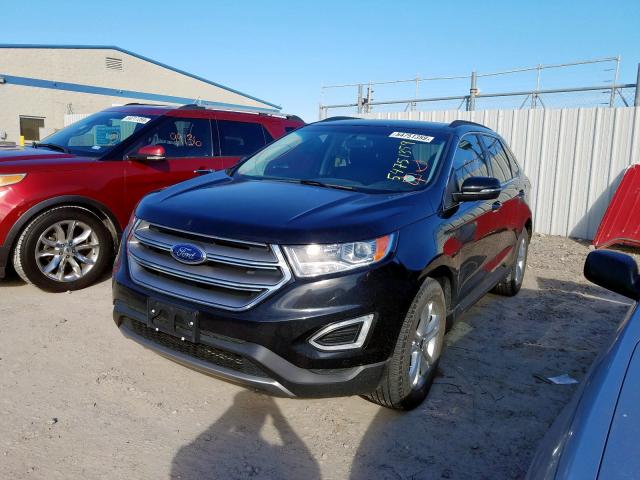 2FMPK3J80GBB03938 - 2016 FORD EDGE SEL BLACK photo 2