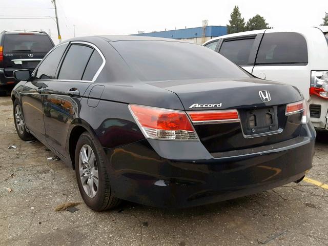 1HGCP2F44CA000033 - 2012 HONDA ACCORD LXP BLACK photo 3