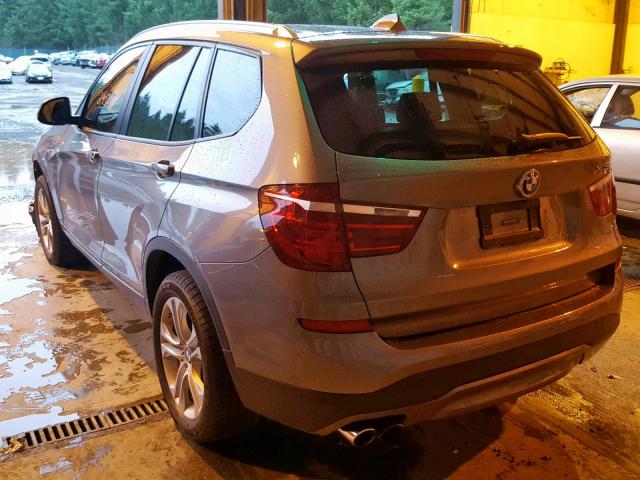 5UXWX7C52G0S17645 - 2016 BMW X3 XDRIVE3 GRAY photo 3