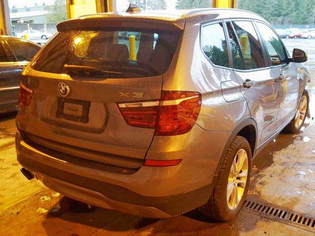 5UXWX7C52G0S17645 - 2016 BMW X3 XDRIVE3 GRAY photo 4