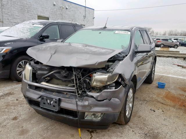 2FMDK3JC1ABA07640 - 2010 FORD EDGE SEL GRAY photo 2