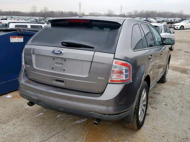 2FMDK3JC1ABA07640 - 2010 FORD EDGE SEL GRAY photo 4