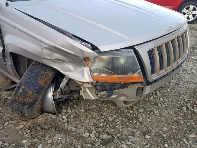 1J4GX48S44C224636 - 2004 JEEP GRAND CHER GRAY photo 9