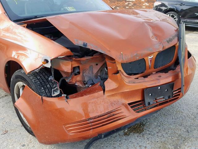 1G2AJ15F377220517 - 2007 PONTIAC G5 ORANGE photo 9