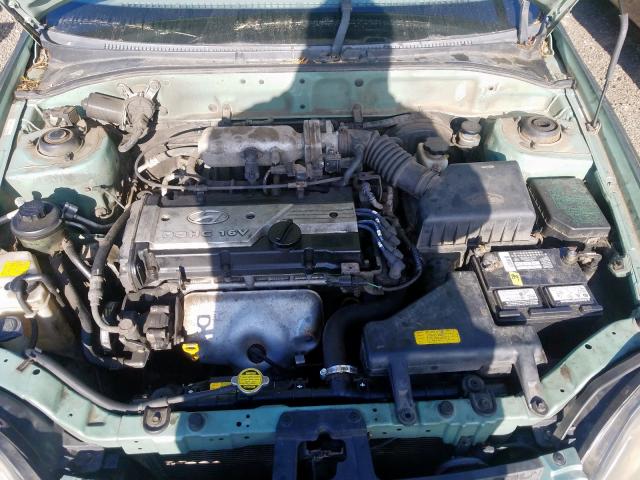 KMHCG35C33U252041 - 2003 HYUNDAI ACCENT GL GREEN photo 7