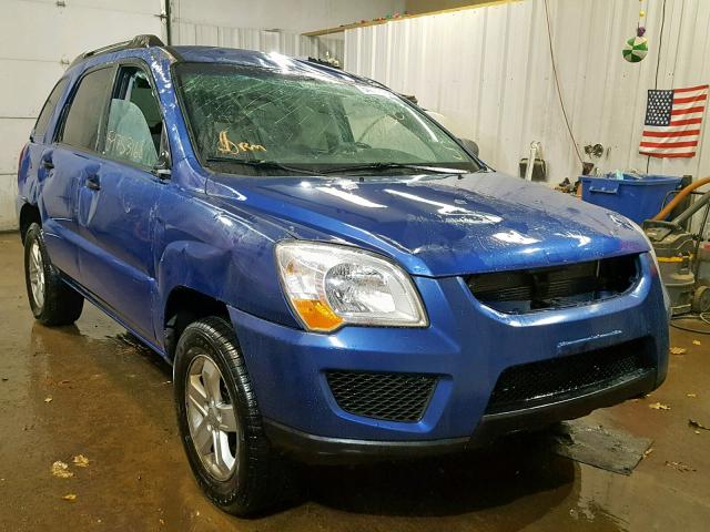 KNDJE723197563312 - 2009 KIA SPORTAGE L BLUE photo 1