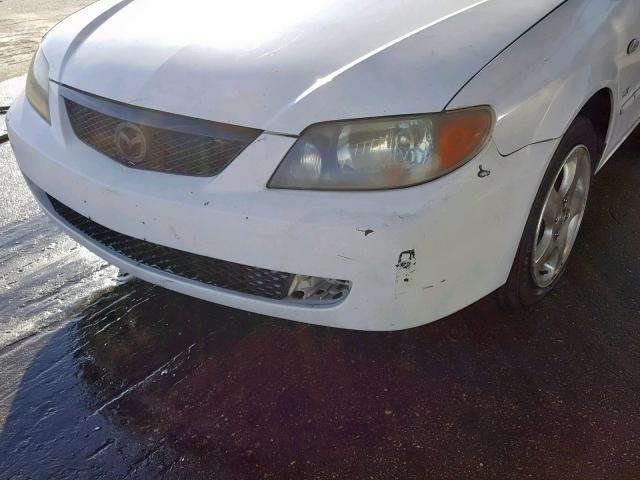 JM1BJ225921624757 - 2002 MAZDA PROTEGE DX WHITE photo 9