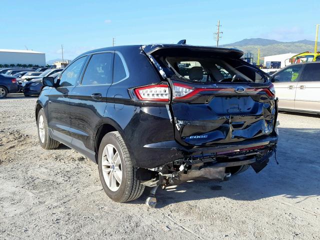 2FMPK3J92HBC28384 - 2017 FORD EDGE SEL BLACK photo 3