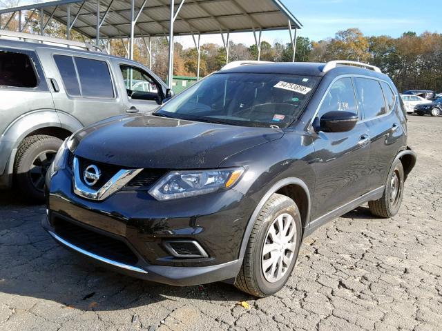 KNMAT2MV3GP647877 - 2016 NISSAN ROGUE S BLACK photo 2