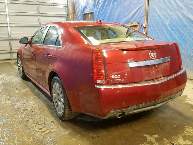 1G6DG5E56D0112342 - 2013 CADILLAC CTS LUXURY RED photo 3