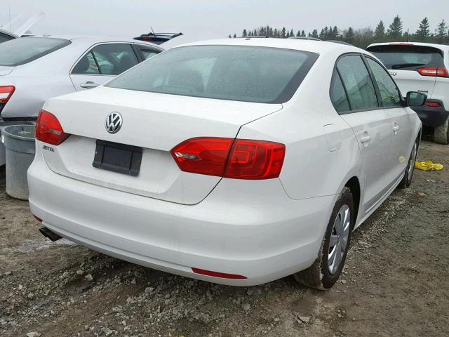3VW2K7AJXDM263504 - 2013 VOLKSWAGEN JETTA BASE WHITE photo 4
