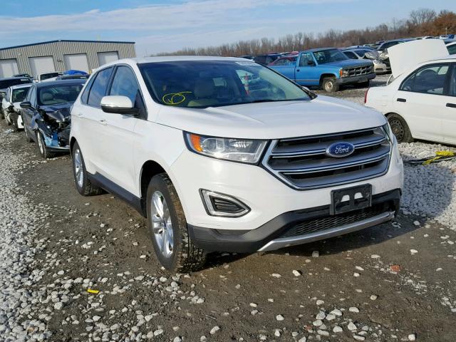 2FMTK3J82FBB37974 - 2015 FORD EDGE SEL WHITE photo 1