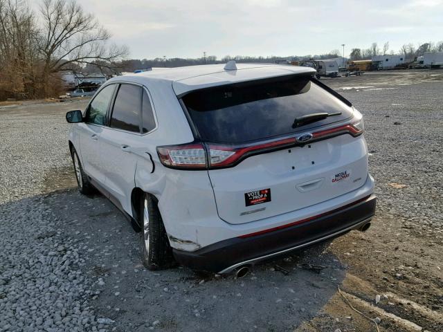 2FMTK3J82FBB37974 - 2015 FORD EDGE SEL WHITE photo 3