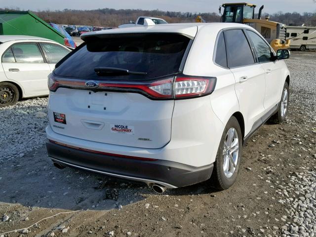 2FMTK3J82FBB37974 - 2015 FORD EDGE SEL WHITE photo 4