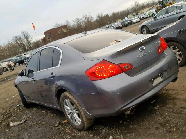 JN1CV6AR6BM407396 - 2011 INFINITI G37 GRAY photo 3