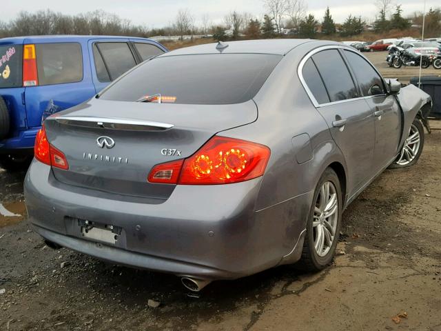 JN1CV6AR6BM407396 - 2011 INFINITI G37 GRAY photo 4