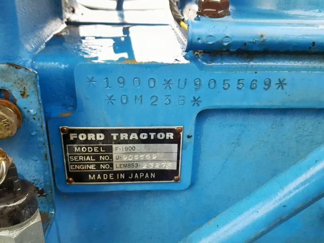 19000U905569 - 1981 FORD TRACTOR BLUE photo 10