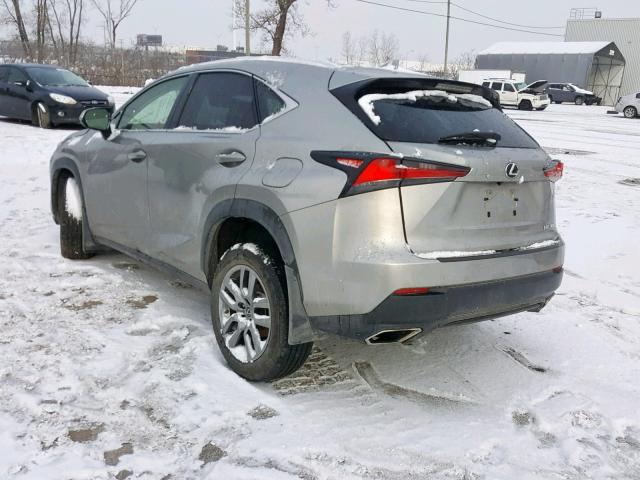 JTJBARBZ3J2155067 - 2018 LEXUS NX 200T GRAY photo 3