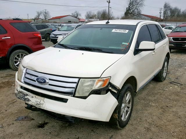 2FMDK48C28BA05210 - 2008 FORD EDGE SEL WHITE photo 2