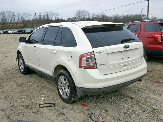 2FMDK48C28BA05210 - 2008 FORD EDGE SEL WHITE photo 3