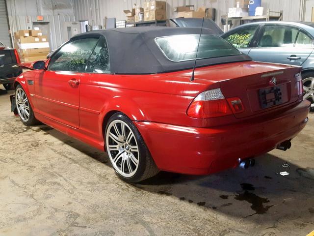 WBSBR93424PK07321 - 2004 BMW M3 RED photo 3