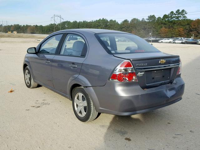 KL1TD5DE2BB242100 - 2011 CHEVROLET AVEO LS GRAY photo 3