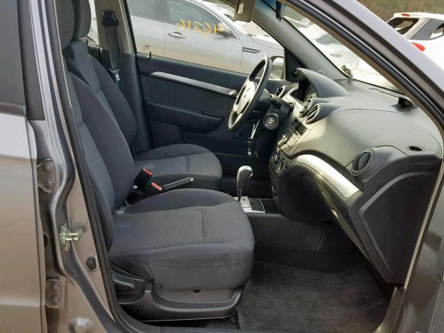 KL1TD5DE2BB242100 - 2011 CHEVROLET AVEO LS GRAY photo 5