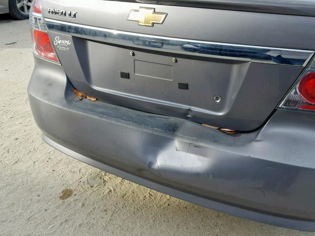 KL1TD5DE2BB242100 - 2011 CHEVROLET AVEO LS GRAY photo 9