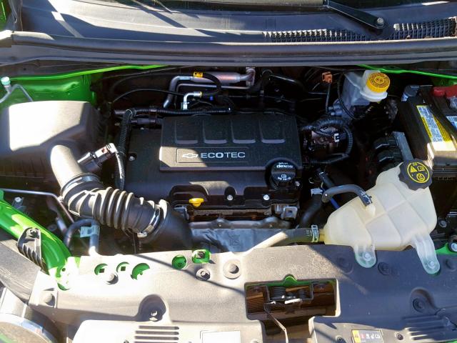 1G1JC6SB0F4113809 - 2015 CHEVROLET SONIC LT GREEN photo 7