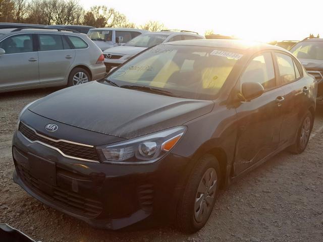 3KPA24AB1KE201132 - 2019 KIA RIO S BLACK photo 2