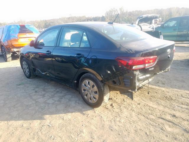 3KPA24AB1KE201132 - 2019 KIA RIO S BLACK photo 3