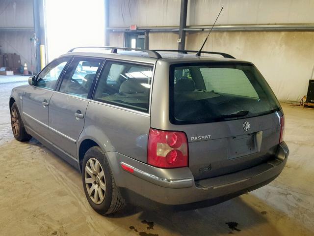 WVWVD63B03E322039 - 2003 VOLKSWAGEN PASSAT GLS GRAY photo 3