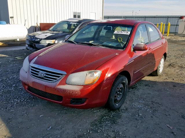 KNAFE222195660731 - 2009 KIA SPECTRA EX RED photo 2