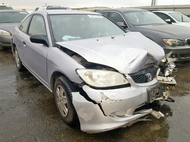 1HGEM22135L070045 - 2005 HONDA CIVIC DX V SILVER photo 1