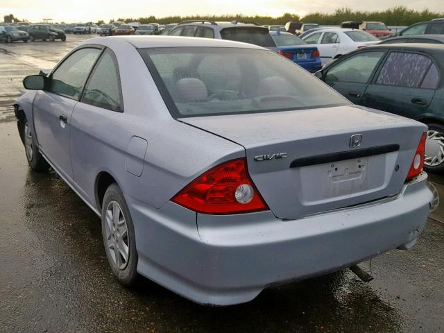 1HGEM22135L070045 - 2005 HONDA CIVIC DX V SILVER photo 3