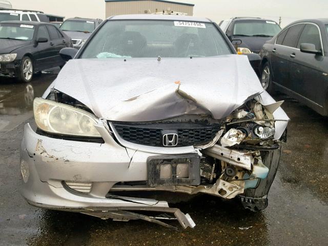 1HGEM22135L070045 - 2005 HONDA CIVIC DX V SILVER photo 9