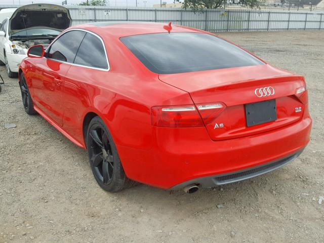 WAUDK78T49A016726 - 2009 AUDI A5 QUATTRO RED photo 3