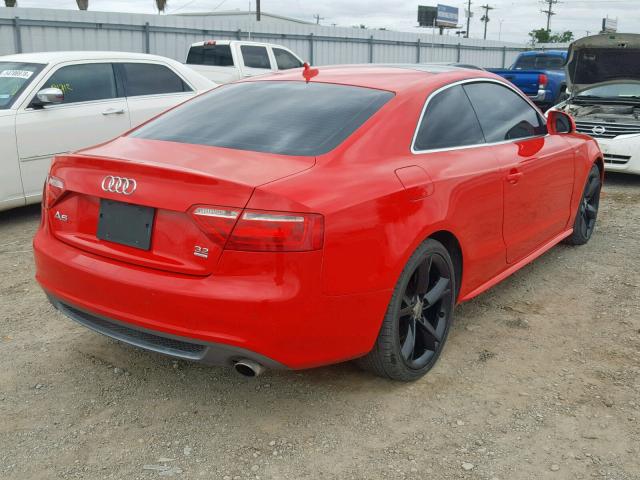 WAUDK78T49A016726 - 2009 AUDI A5 QUATTRO RED photo 4