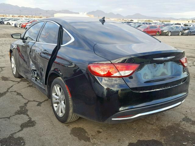 1C3CCCAB7GN174770 - 2016 CHRYSLER 200 LIMITE BLACK photo 3